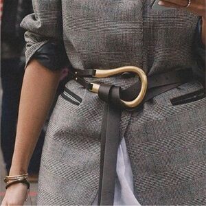 Gold and Black Women's Wrap Belt